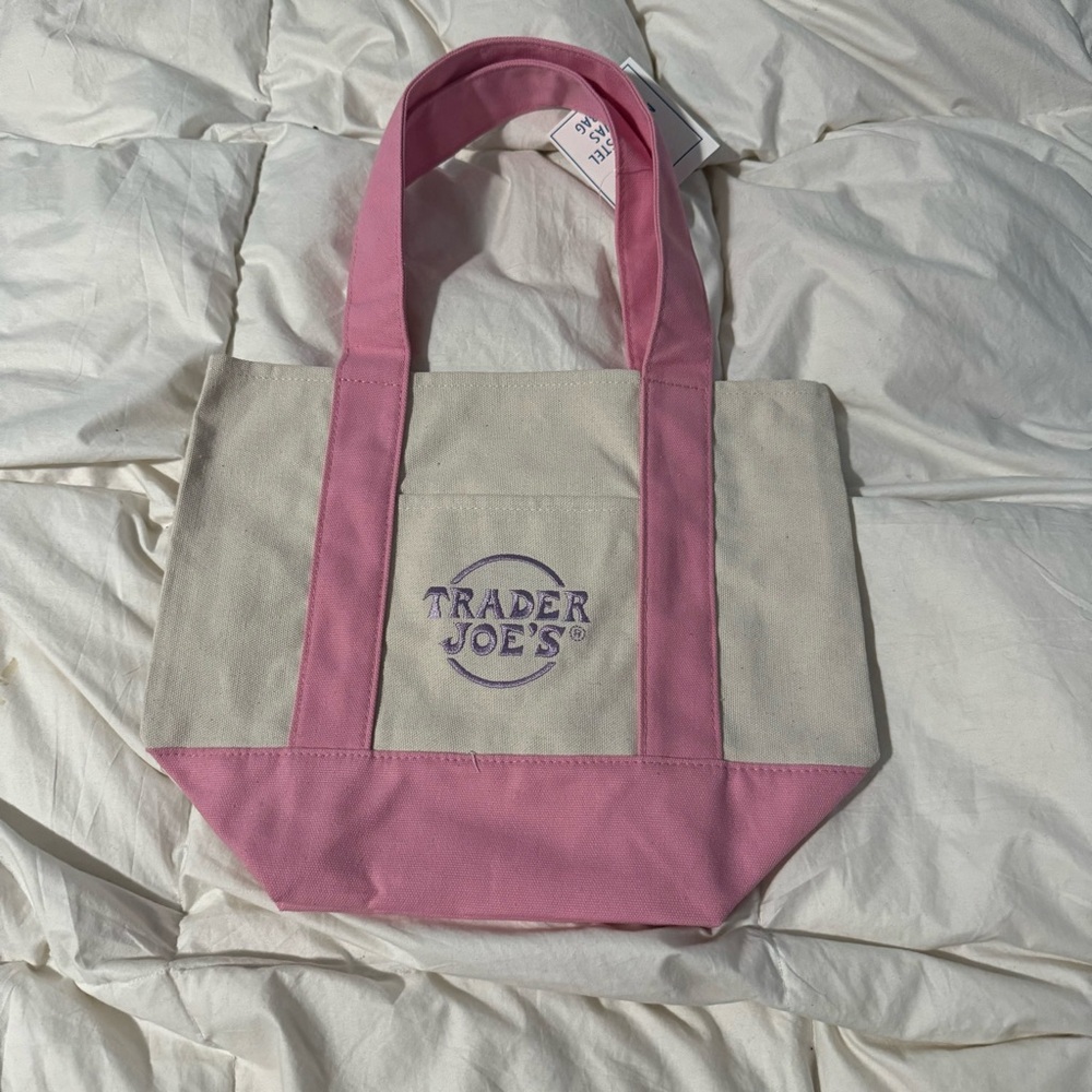 Trader Joe’s Pastel Mini Canvas Tote Bag